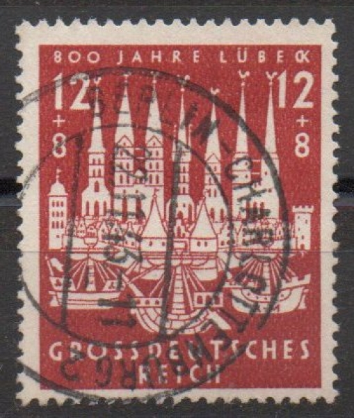Michel Nr. 862, Hansestadt Lübeck gestempelt.